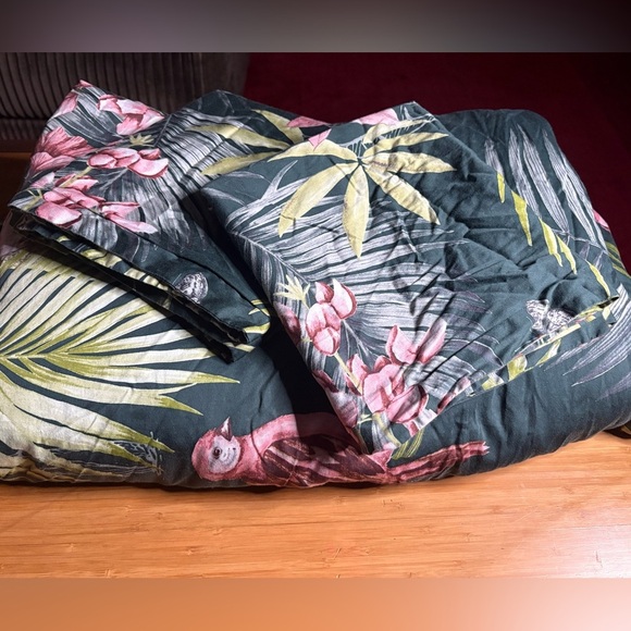 GUC Eikei- Palm Leaves Exotic Tropical Fronds Duvet Cover Set. Oversized King - Picture 13 of 13